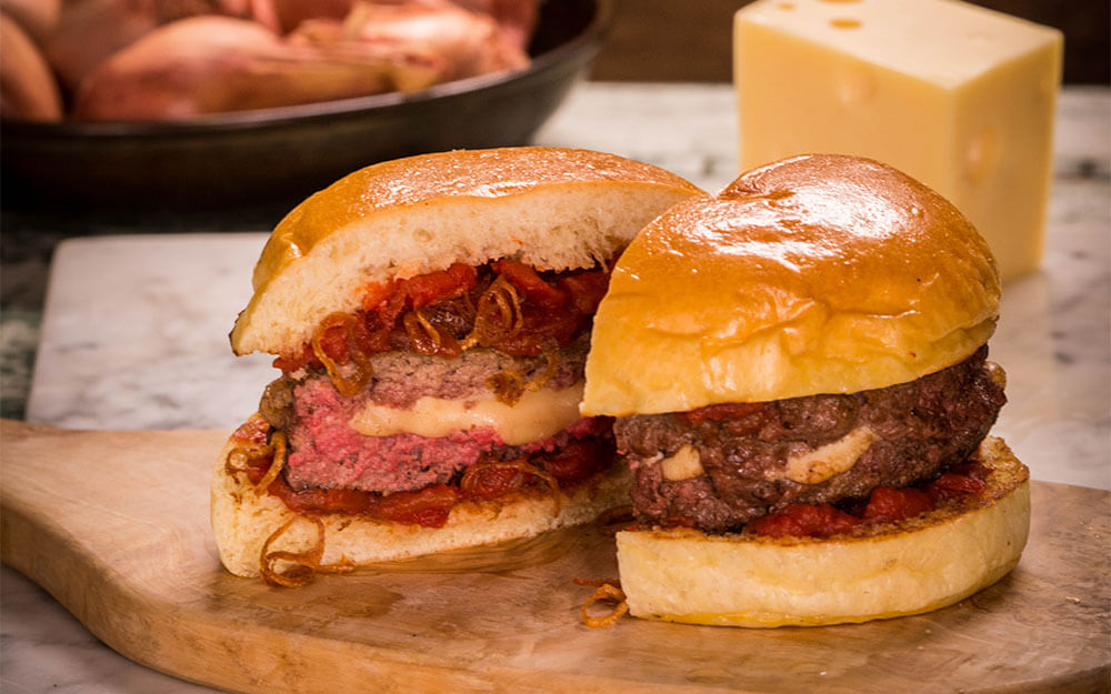 Emmental Juicy Lucy Burger