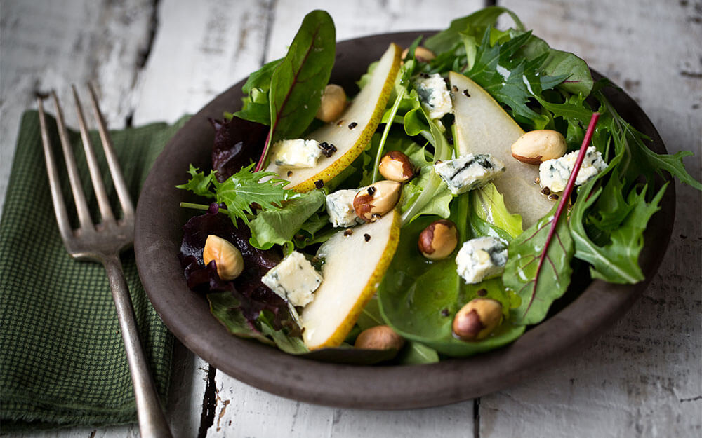 Pear and Bleu d'Auvergne Salad