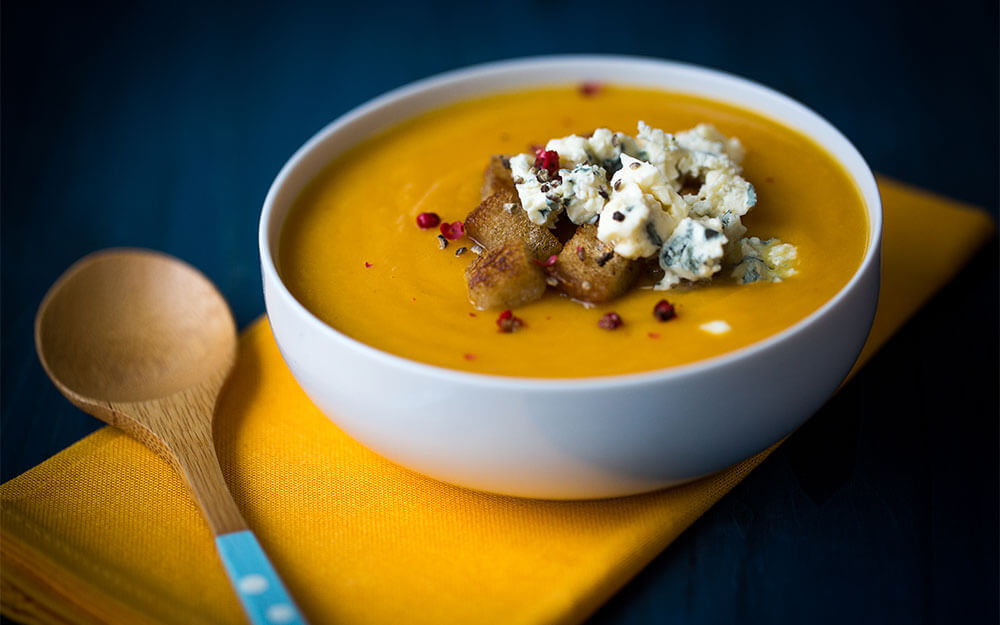 Potato Soup with Pears and Bleu d'Auvergne