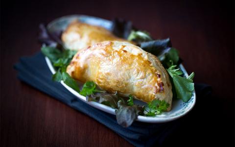 Leek and Pear Croustades with Fourme d'Ambert