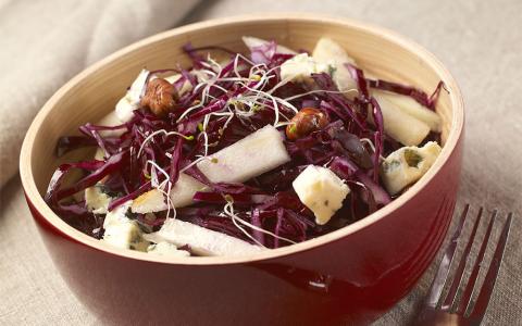 Red Cabbage Salad with Fourme d'Ambert