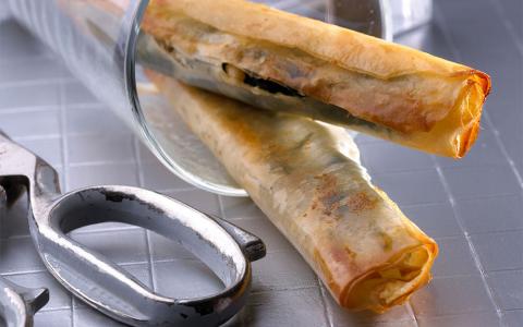 Spinach Sticks with Brie